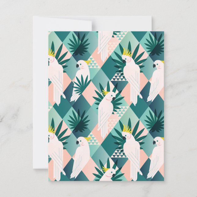 Parrot on Palm 1 Note Card (Front)