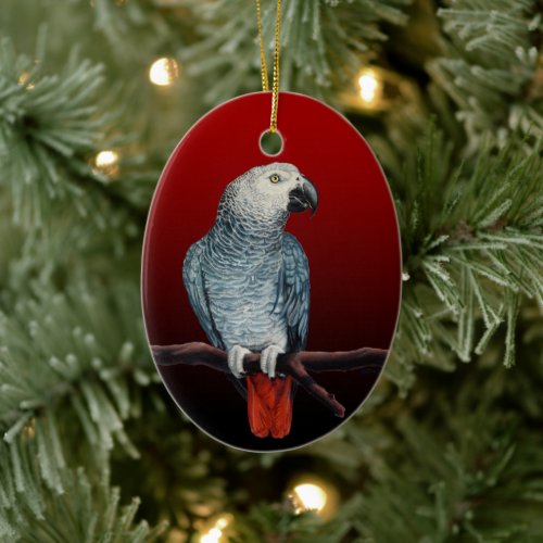 Parrot Ornament Personalize African Grey Ornament 