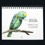 Parrot paintings Calendar<br><div class="desc">Colourful monthly wall Parrot calendar for 2026,   Beautiful paintings and drawings of parrots.</div>
