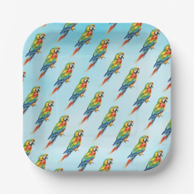 Parrot Paper Plates (Front)