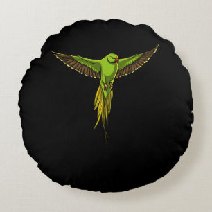 Parrot Parakeet Bird Round Pillow