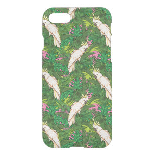 Parrot Pattern With Palm Leaves iPhone SE/8/7 Case