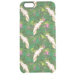 Parrot Pattern With Palm Leaves Clear iPhone 6 Plus Case
