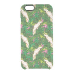 Parrot Pattern With Palm Leaves Clear iPhone 6/6S Case
