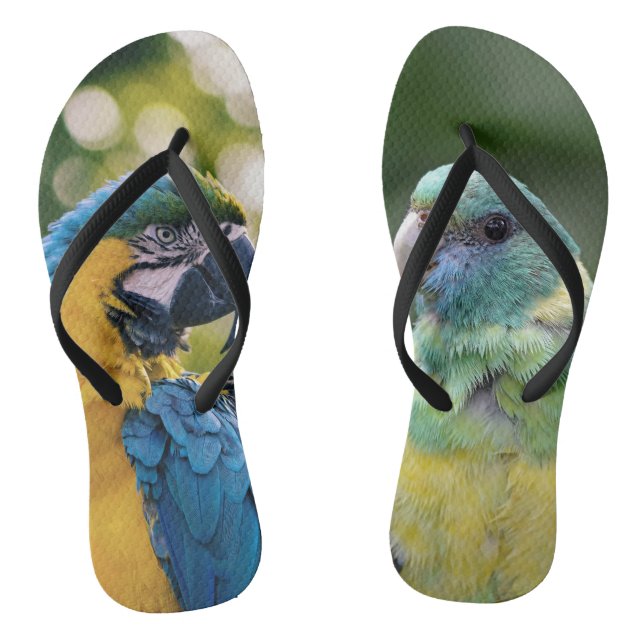 Parrot Patterned  Flip Flops (Footbed)
