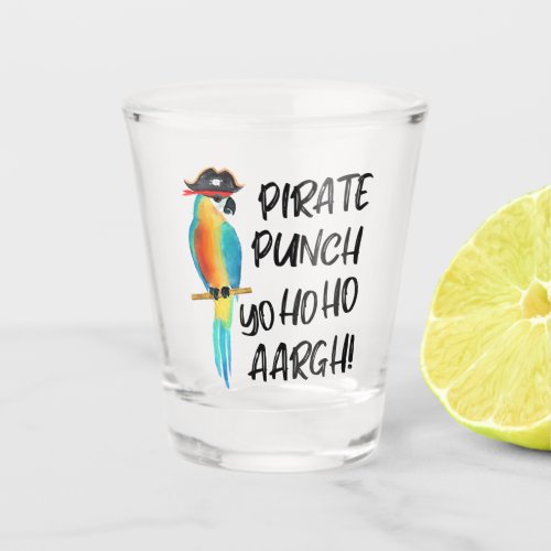 Parrot Pirate Punch Yo Ho Ho Aargh Funny Shot Glass