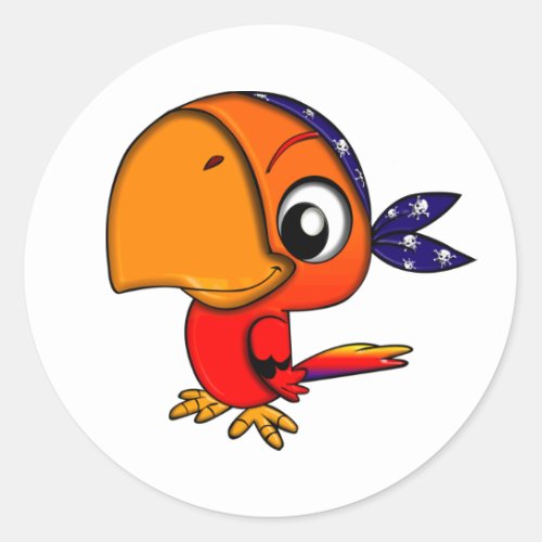 Parrot Pirate Stickers