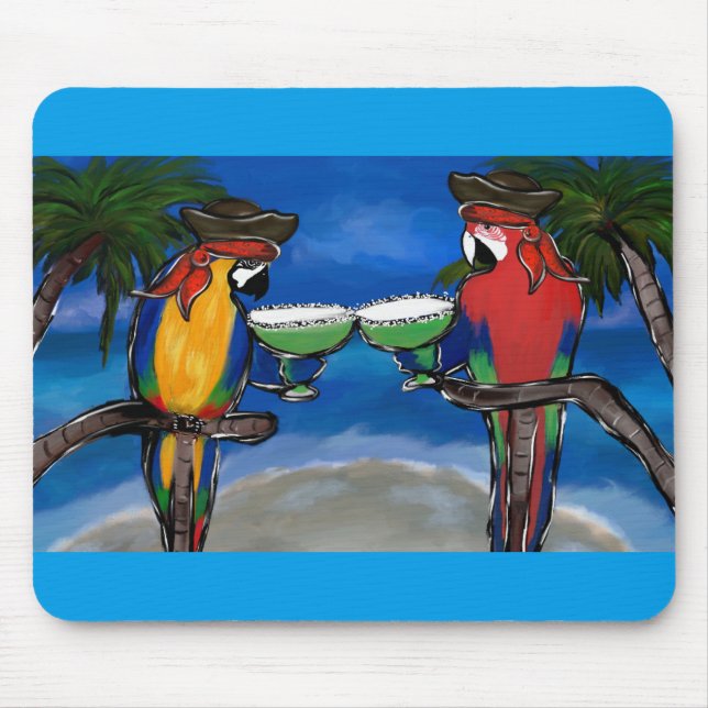 Parrot Pirates Mouse Pad (Front)
