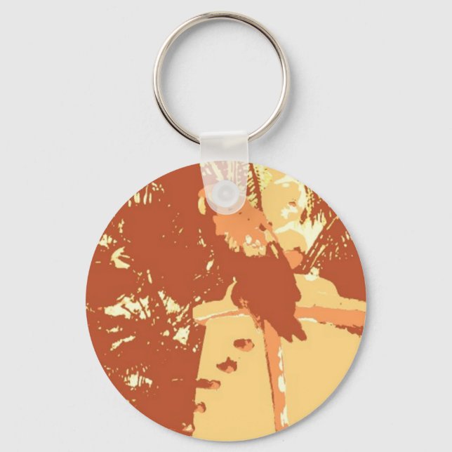 Parrot Pop Art Keychain (Front)