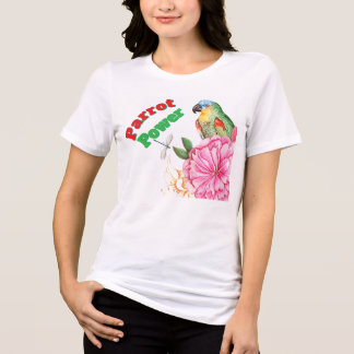 Parrot Power Women’s T-Shirt with Colorful Parrot Tri-Blend Shirt