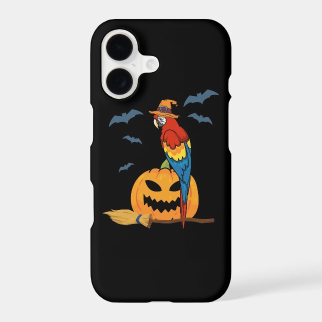 Parrot Pumpkin Funny Halloween Iphone Case (Back)