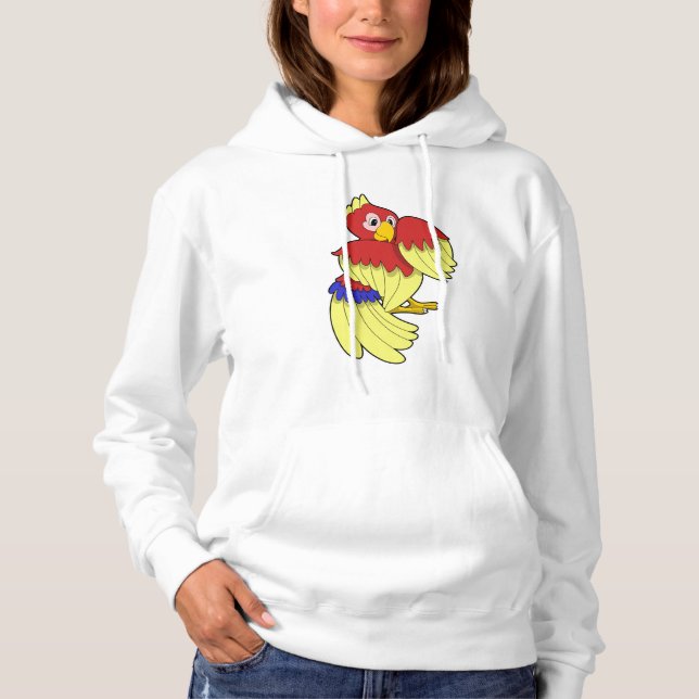Parrot red yellow hoodie (Front)