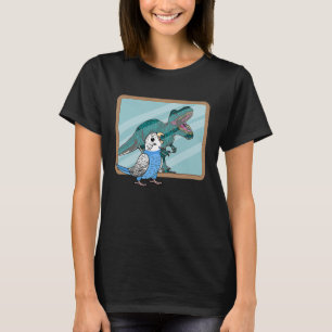 Parrot & Rex Reflection I Blue Budgie Budgerigar T-Shirt