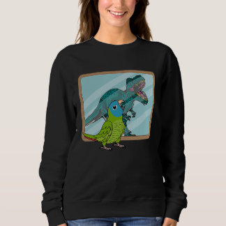 Parrot & Rex Reflection I Blue crowned Conure Sweatshirt