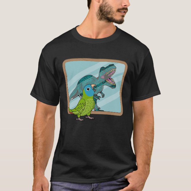 Parrot & Rex Reflection I Blue crowned Conure T-Shirt (Front)
