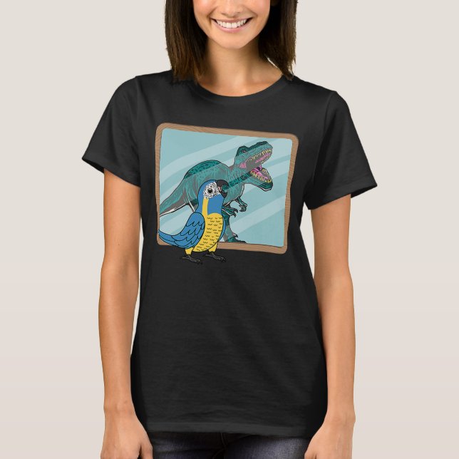 Parrot & Rex Reflection I Blue throated Macaw T-Shirt (Front)