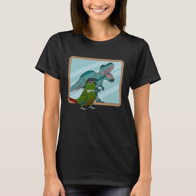 Parrot & Rex Reflection I Green Cheek Conure T-Shirt (Front)