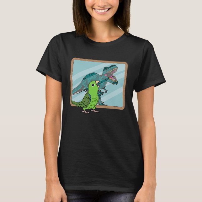 Parrot & Rex Reflection I Green Parrotlet T-Shirt (Front)