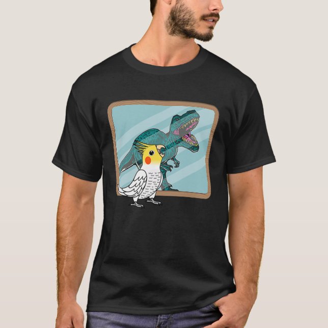 Parrot & Rex Reflection I Lutino Cockatiel T-Shirt (Front)
