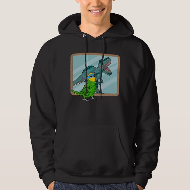 Parrot & Rex Reflection I Orange winged Amazon Hoodie (Front)