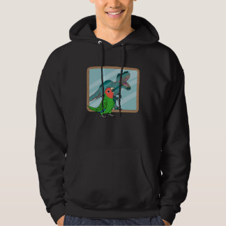 Parrot & Rex Reflection I Rosy faced Green Lovebir Hoodie