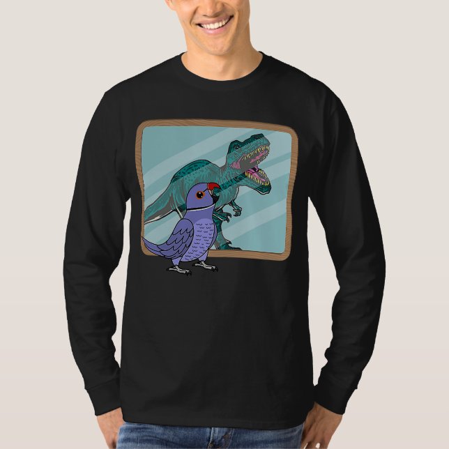 Parrot & Rex Reflection I Violet Indian Ringneck T-Shirt (Front)