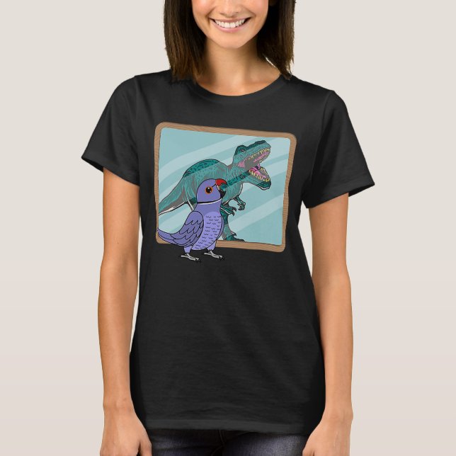 Parrot & Rex Reflection I Violet Indian Ringneck T-Shirt (Front)