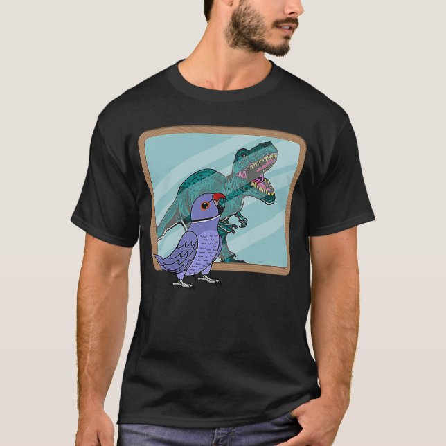 Parrot & Rex Reflection I Violet Indian Ringneck T-Shirt (Front)
