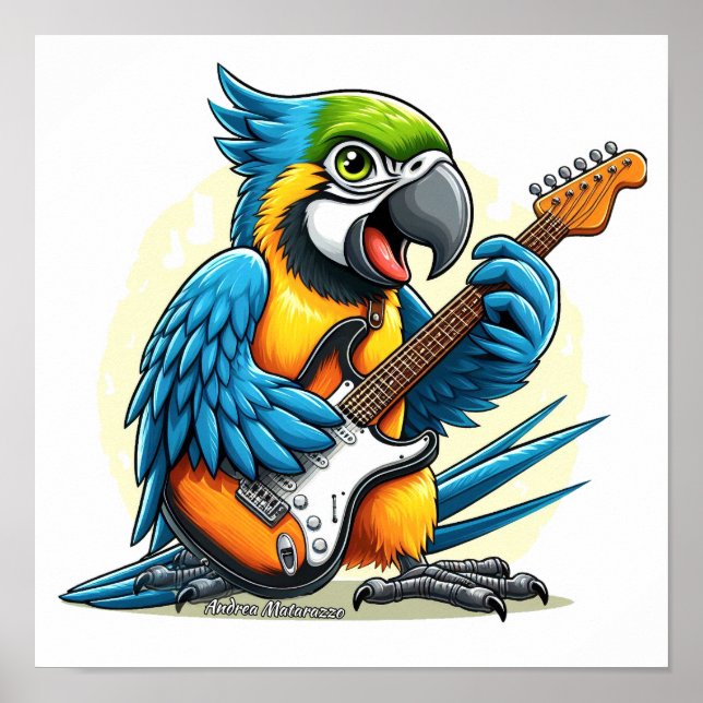 Parrot Rock Music Poster (Front)