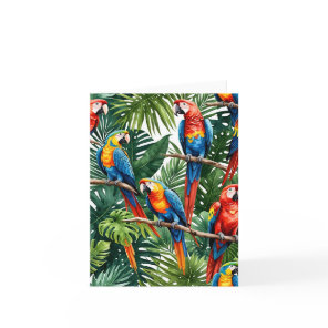 parrot Small, 4" x 5.6" Folded Greeting Card