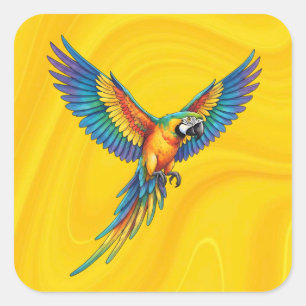 Parrot Square Sticker