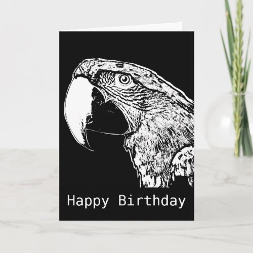 Parrot Squawk Happy Birthday Card