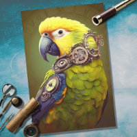 Parrot Steampunk 3 Decoupage Paper