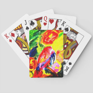 Parrot summer joy poker cards