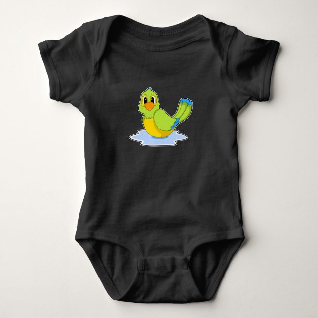 Parrot Swimming Baby Bodysuit (Front)