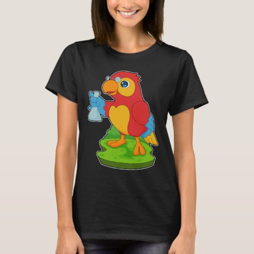 Parrot Teacher Test tube Chemistry T_Shirt