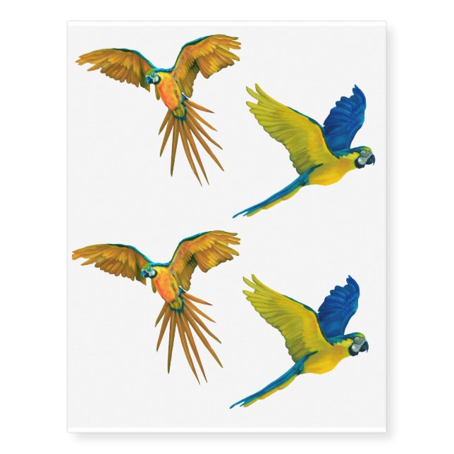Parrot Temporary Tattoos (Front)