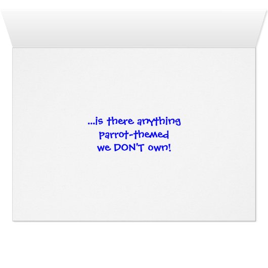 Parrot Themed (Inside Horizontal (Bottom))