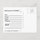 Parrot Themed Birthday Party Invite Postcards (Back)