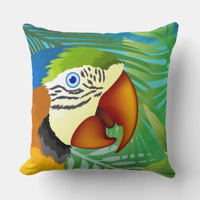 Parrot Throw Pillow (Front)