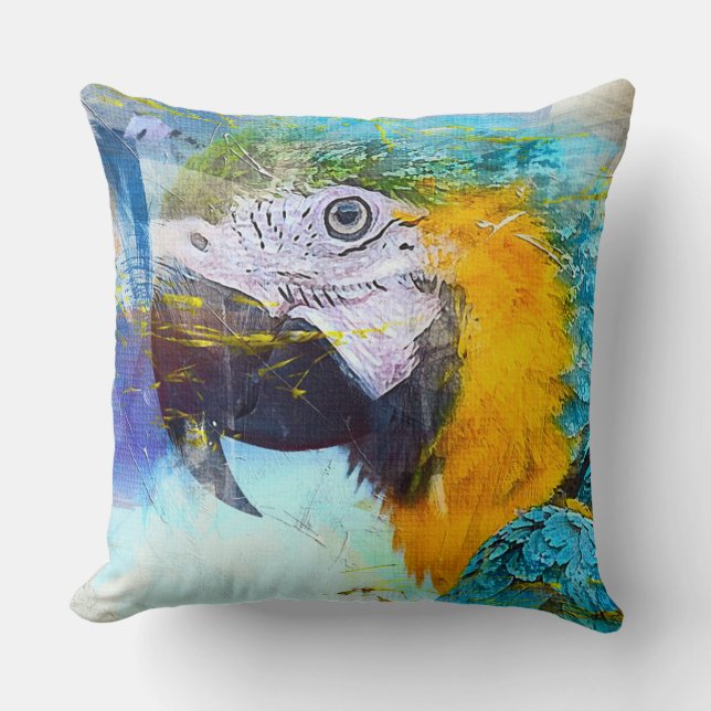 Parrot Throw Pillow (Front)