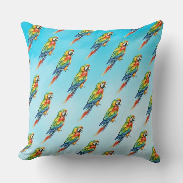Parrot Throw Pillow (Front)