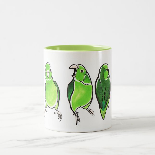 Parrot Trio Two-Tone Coffee Mug (Center)