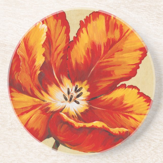 Parrot Tulip I Drink Coaster (Front)