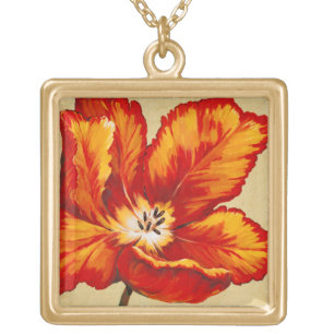 Parrot Tulip I Gold Plated Necklace