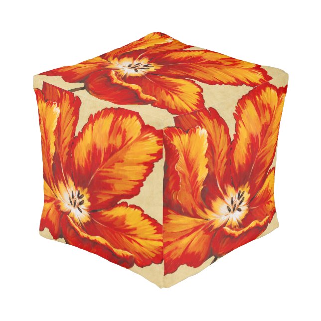 Parrot Tulip I Pouf (Angled Front)