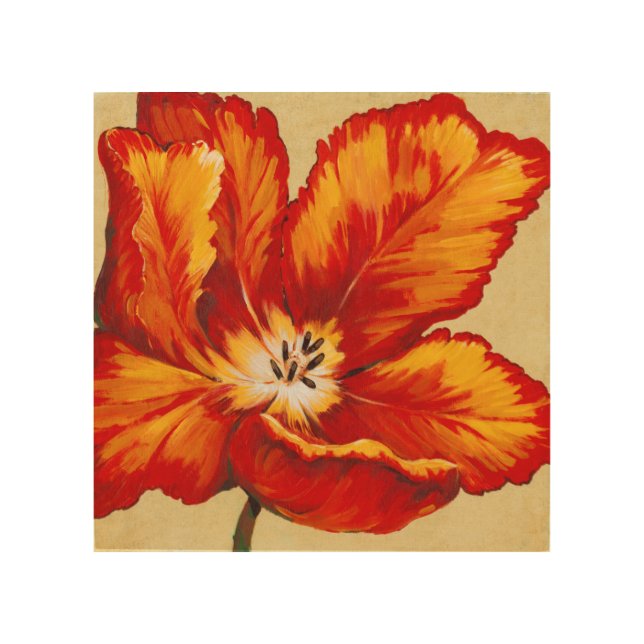 Parrot Tulip I Wood Wall Decor (Front)