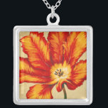 Parrot Tulip II Silver Plated Necklace<br><div class="desc">Floral</div>