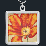 Parrot Tulip II Silver Plated Necklace<br><div class="desc">Floral</div>