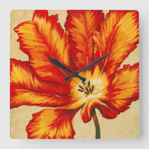 Parrot Tulip II Square Wall Clock